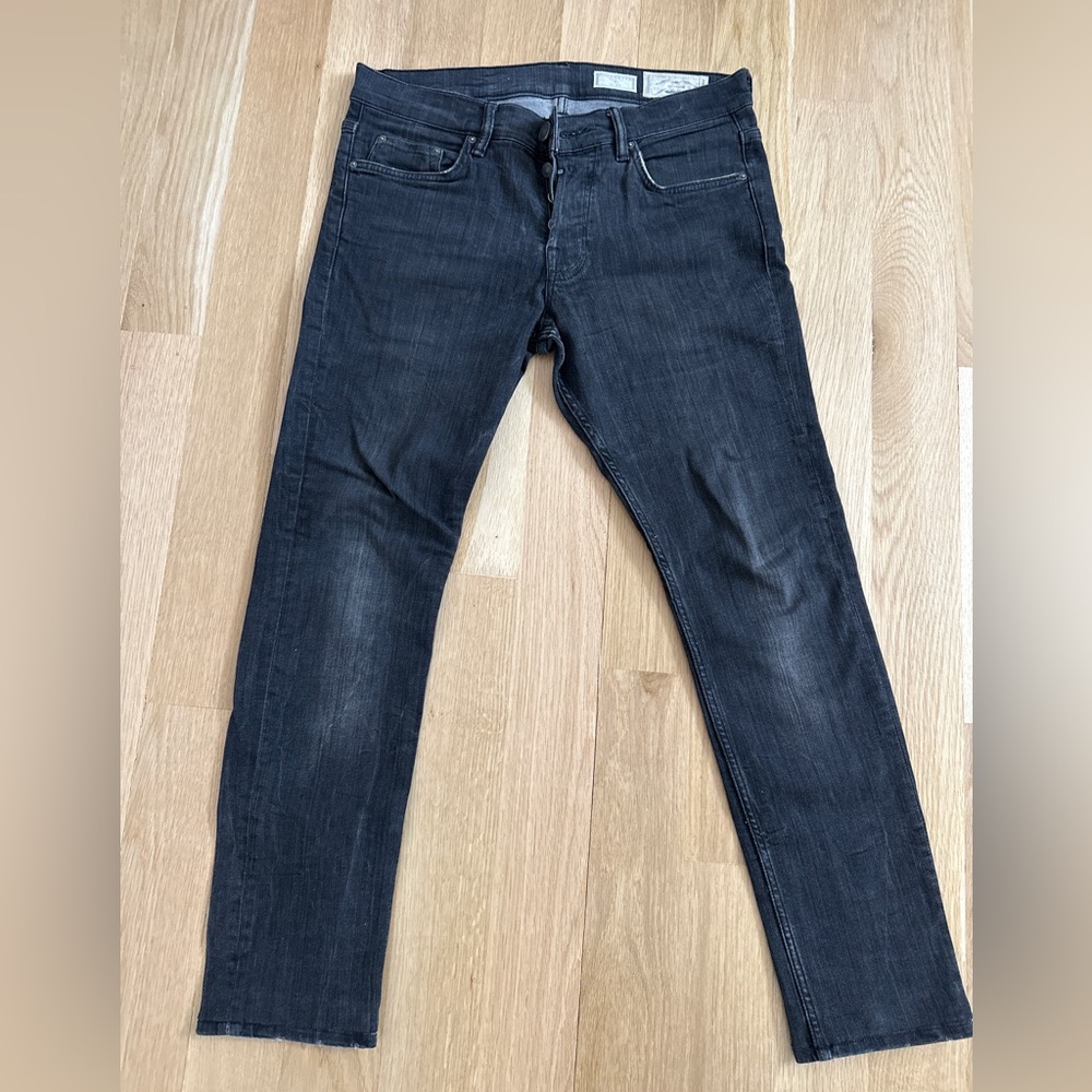 Allsaints Black Stretch Cigarette 30x27 Jean